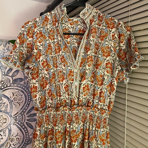 Max Studio Orange Floral Pattern Maxi Dress - Picture 2 of 4